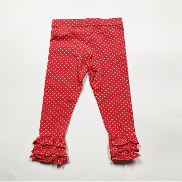 Matilda Jane  Red Polka Dot Leggings Pants ruffles Size 2 toddler - Picture 4 of 4